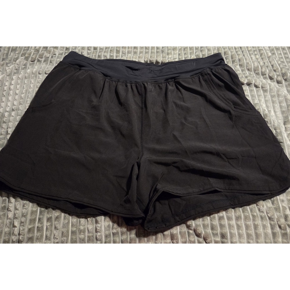 Swimsuits For All Womens Swim Short Bottoms W/pockets Size 24 Black Beach